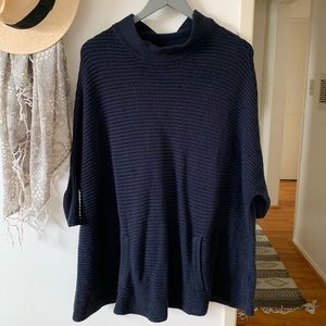 H&M Navy Blue Ribbed Sweater